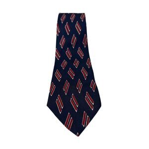 Polo Ralph Lauren Silk Twill Tie Handmade Geometric Abstract 56 x 3.5 Designer